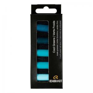 Royal Talens Rembrandt Soft Pastels - Set Of 5 - Cool Greens [31820509]